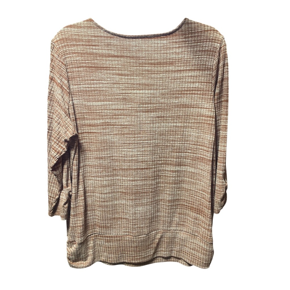 Apt. 9 Women's Brown Crisscross Long Sleeve Top - Picture 7 of 7